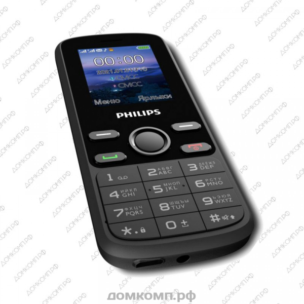 Мобильный телефон Philips E111 черный недорого. домкомп.рф
